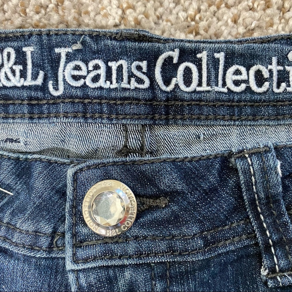 R&L Jeans Sz 7 Embellished rhinestone Pockets - Picture 11 of 14